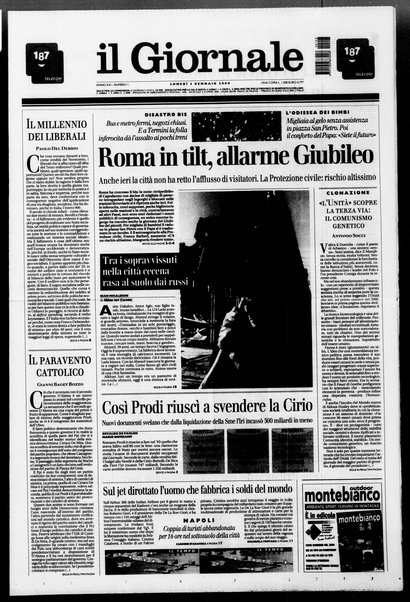 Il giornale del lunedi